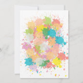 Art Party Painting Girl Verjaardag Uitnodiging (Achterkant)