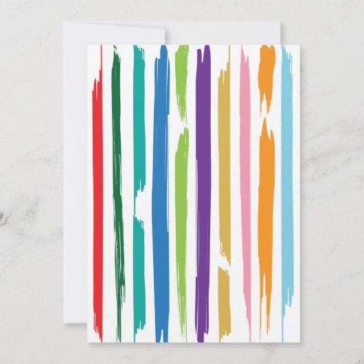 Art Party Painting Paint Verjaardag Uitnodigen Kaart (Achterkant)