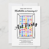 Art Party Rainbow Polka Dots Verjaardag Bash Kaart (Voorkant)