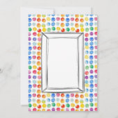 Art Party Rainbow Polka Dots Verjaardag Bash Kaart (Achterkant)
