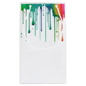 Art Party Regenboog Verf Drip Klein Cadeauzakje (Achterkant)