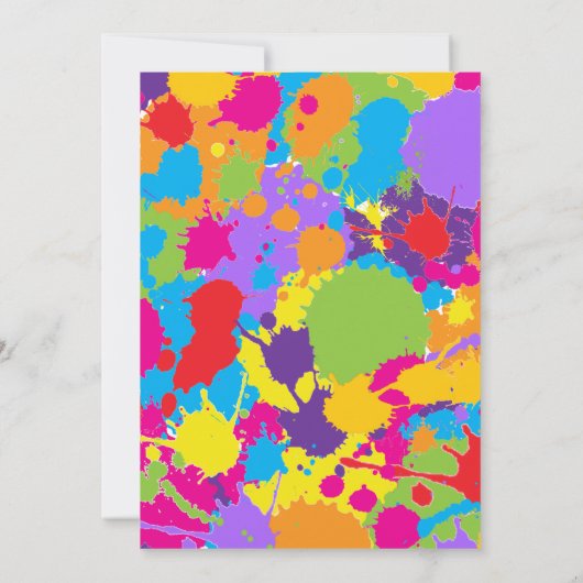 Art Party-uitnodiging Kaart (Achterkant)