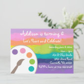 Art Party-uitnodiging Kaart (Staand voorkant)