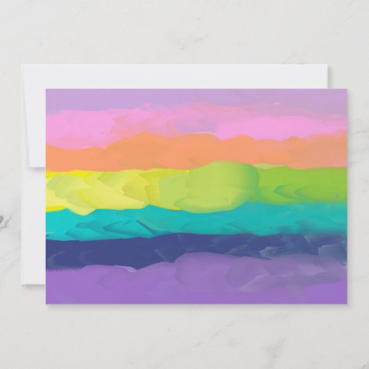 Art Party-uitnodiging Kaart (Achterkant)