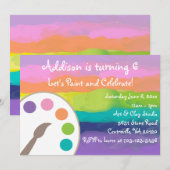 Art Party-uitnodiging Kaart (Voorkant / Achterkant)