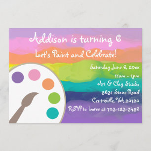 Art Party-uitnodiging Kaart