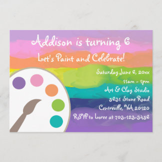Art Party-uitnodiging Kaart