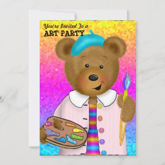 Art Party-uitnodiging Kaart (Voorkant)