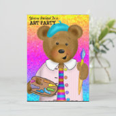 Art Party-uitnodiging Kaart (Staand voorkant)