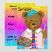 Art Party-uitnodiging Kaart (Voorkant / Achterkant)