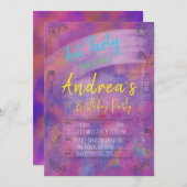 Art Party uitnodiging - Verjaardagsfeest (Voorkant / Achterkant)