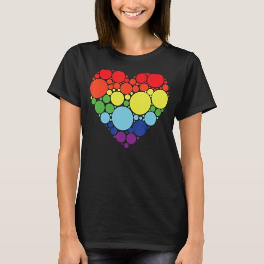 Art Pattern Heart Colorful September International T-shirt (Voorkant)