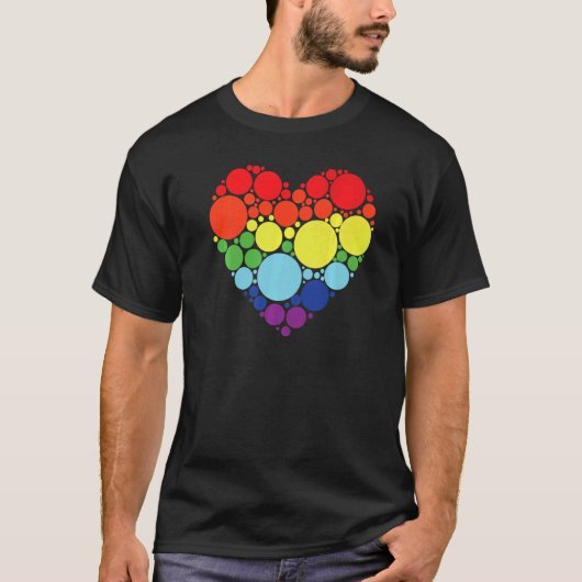 Art Pattern Heart Colorful September International T-shirt (Voorkant)