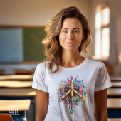 Art Peace Symbol Brush and Pencil ~ Salt ED Tri-Blend Shirt