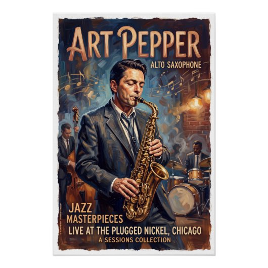 Art Pepper Saxophone Perfect Poster (Voorkant)