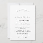 Art Photo Wedding Invite | Modern Minimalist Kaart (Achterkant)