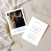 Art Photo Wedding Invite | Modern Minimalist Kaart