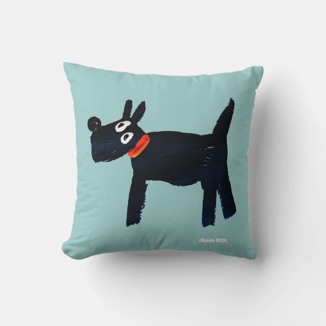 Art Pillow: John Dyer Scotty Dog Kussen (Voorkant)