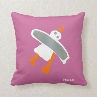 Art Pillow: John Dyer Seagull in roze Kussen