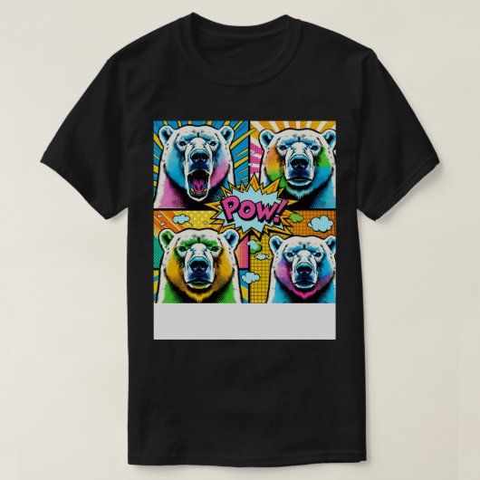 Art Polar Beer T-shirt Levendige Wildlife Mode (Design voorkant)