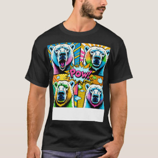 Art Polar Beer T-shirt Levendige Wildlife Mode