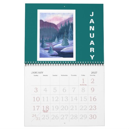 Art Portfolio Agenda 2009 Kalender (Jan 2027)