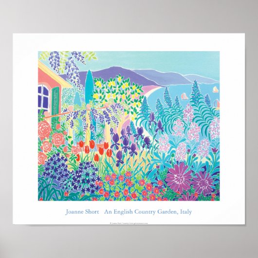 Art Poster: An English country garden, Italy Poster (Voorkant)