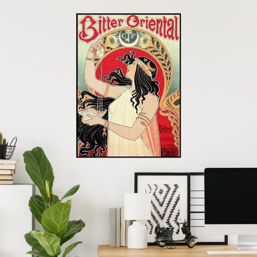 Art Poster: Art Nouveau - Bitter Oriental Poster (Thuiskantoor)