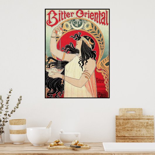 Art Poster: Art Nouveau - Bitter Oriental Poster (Keuken)