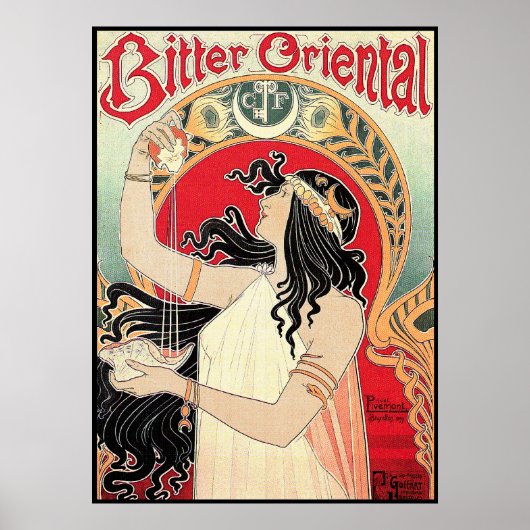Art Poster: Art Nouveau - Bitter Oriental Poster (Voorkant)