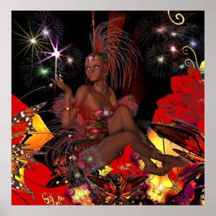 Art Poster Celebration Showgirl