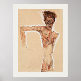 ART POSTER : EGON SCHIELE ZELFPORTRAIT : 1911