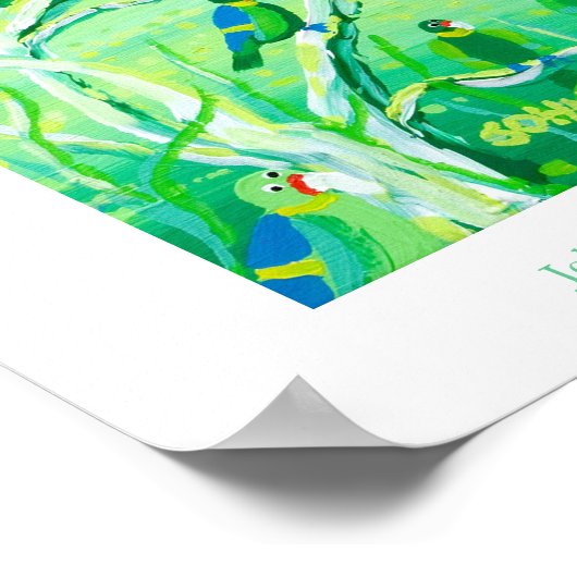 Art Poster: Emerald Parrots, Banrock Station Poster (Hoek)