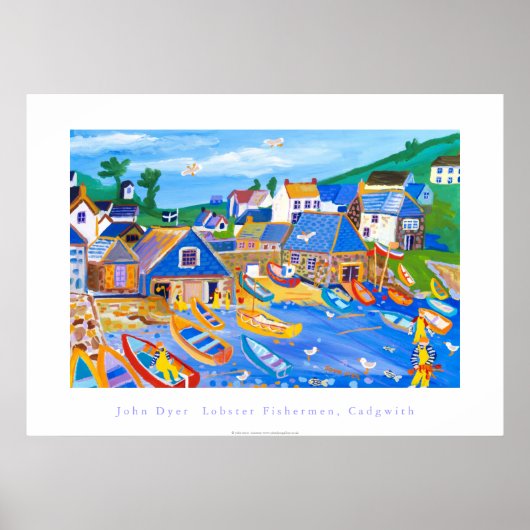 Art Poster: Lobster Fishermen, Cadgwith, Cornwall Poster (Voorkant)