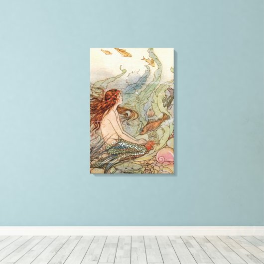  ART POSTER MERMAID PRINT (Insitu (Houten vloer))
