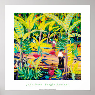 Art Poster: Oerwoud Bananen, Costa Rica regenwoud Poster