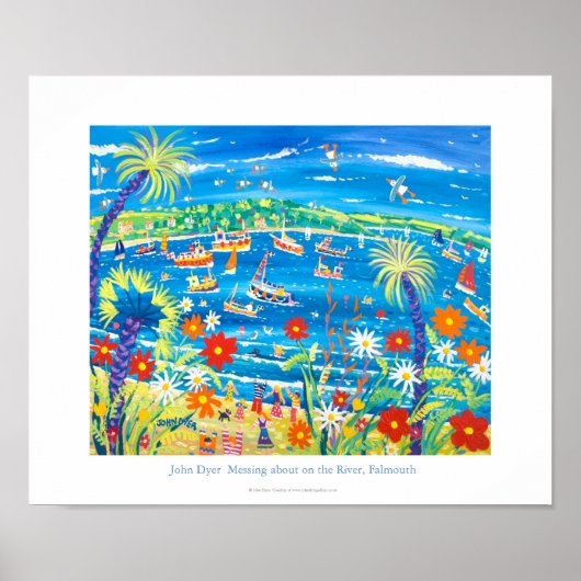 Art Poster: Overseinen over de rivier, Falmouth Poster (Voorkant)