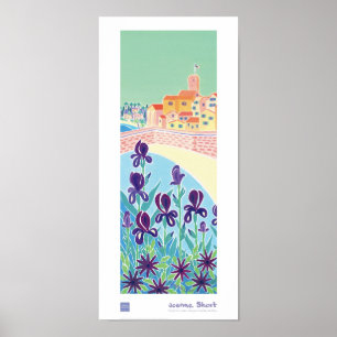 Art Poster: Paarse Iris, Antibes, Côte d'Azur Poster