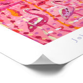 Art Poster: Ruby Flamingoes, Camargue, Frankrijk Poster (Hoek)