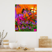Art Poster Sunshine Flowers (Keuken)