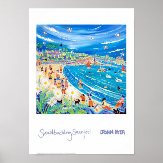 Art Poster: Swashbucking Swanpool, Cornwall Poster