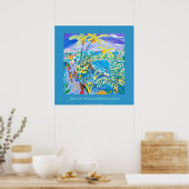 Art Poster: Swaying Caribbean Coconuts, Costa Rica Poster (Keuken)
