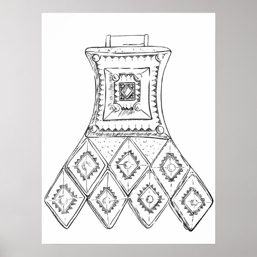 Art poster tribal decor (Voorkant)