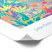 Art Poster: Tropische tuin paradise, Côte d'Azur Poster (Hoek)