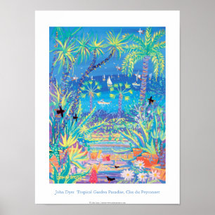 Art Poster: Tropische tuin paradise, Côte d'Azur Poster