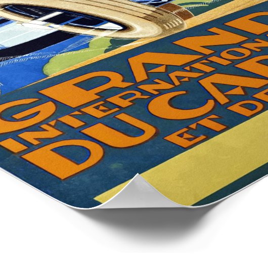 Art poster van grand prix art retro auto (Hoek)