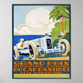 Art poster van grand prix art retro auto (Voorkant)