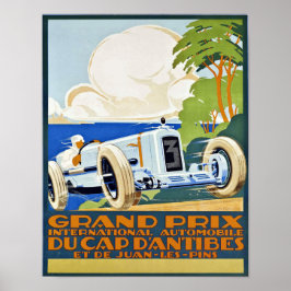 Art poster van grand prix art retro auto