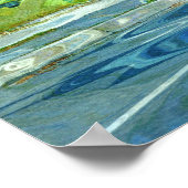 Art Poster voor Big Rig Red Freight Truck (Hoek)