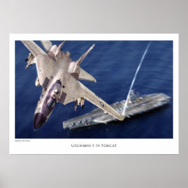 Art Poster voor de luchtvaart "F-14 Tomcat"